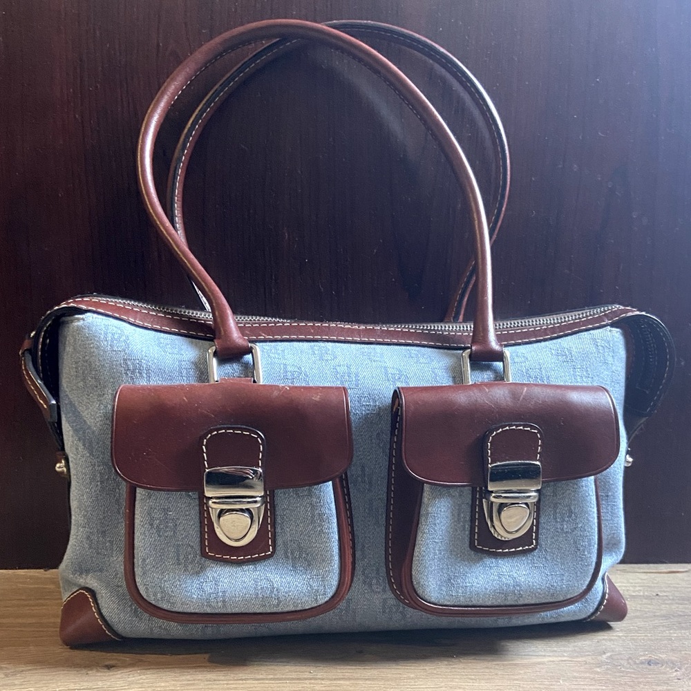 Dooney and Bourke double buckle satchel bag